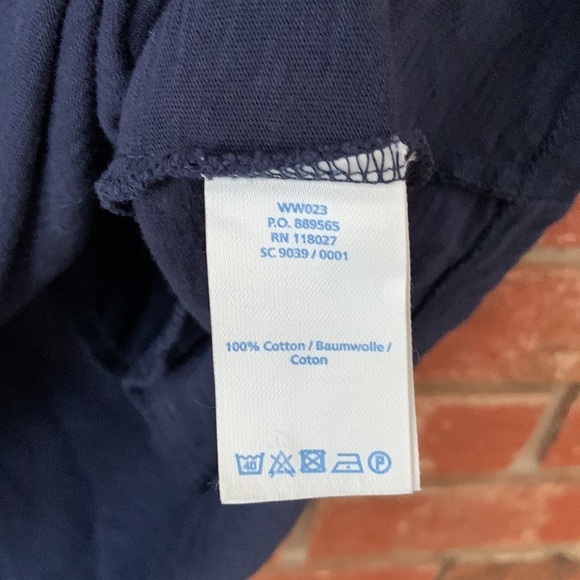 Boden Mya Navy Cotton V neck Casual Dress - Picture 7 of 8